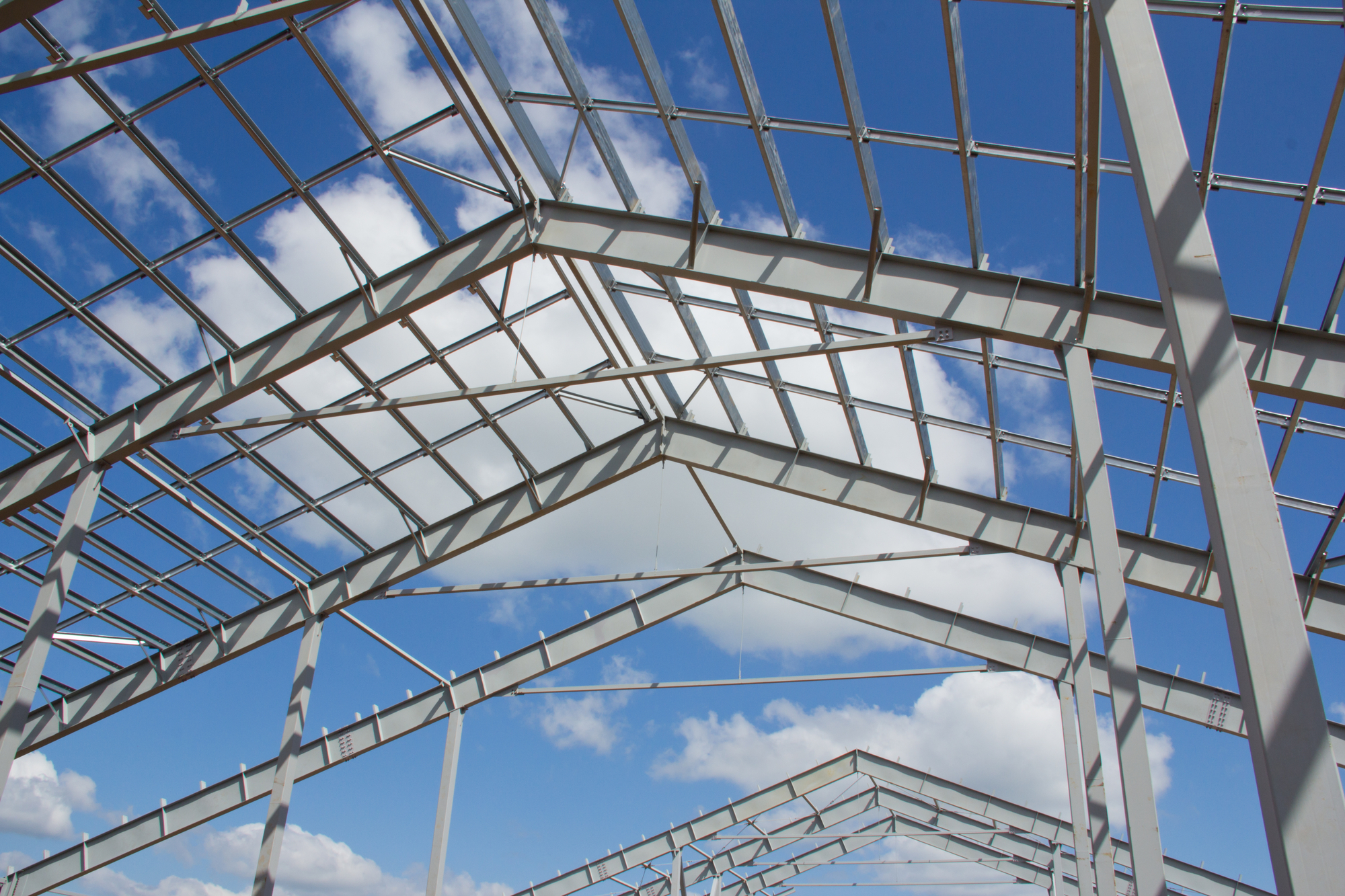 structure of a steel frame building