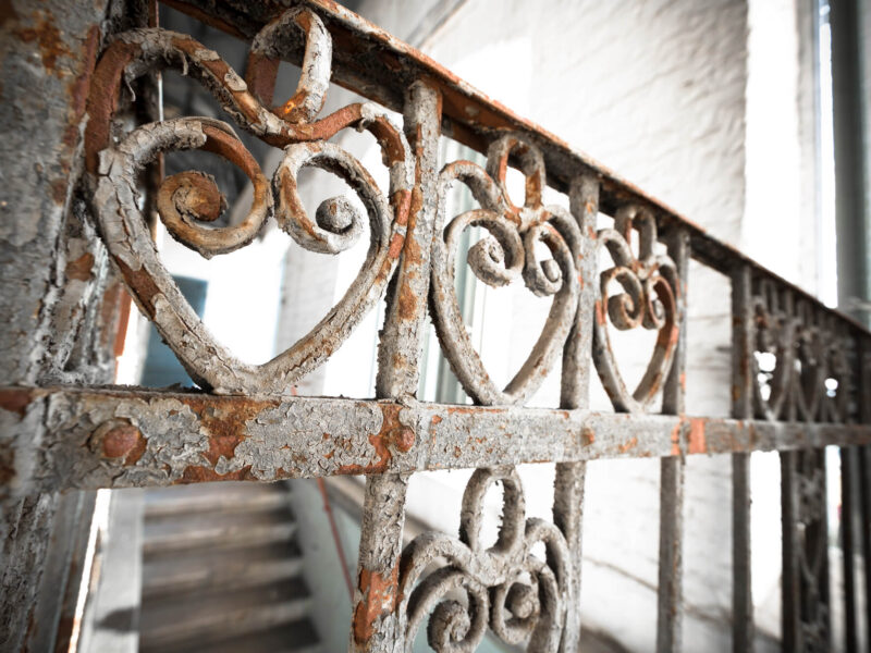 rusted-steel-railings