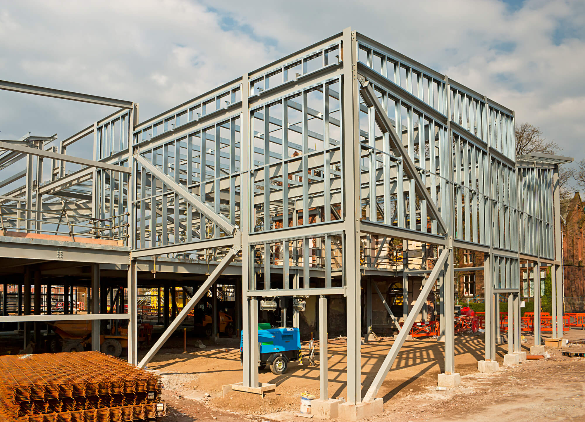Steel framed building