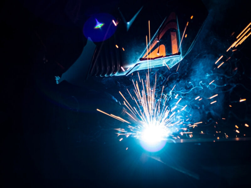Welder welding