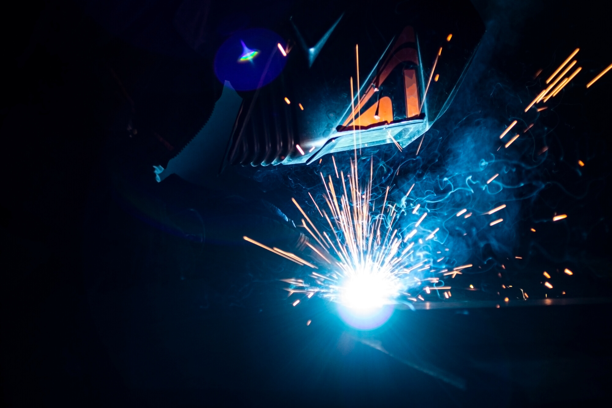 Welder welding