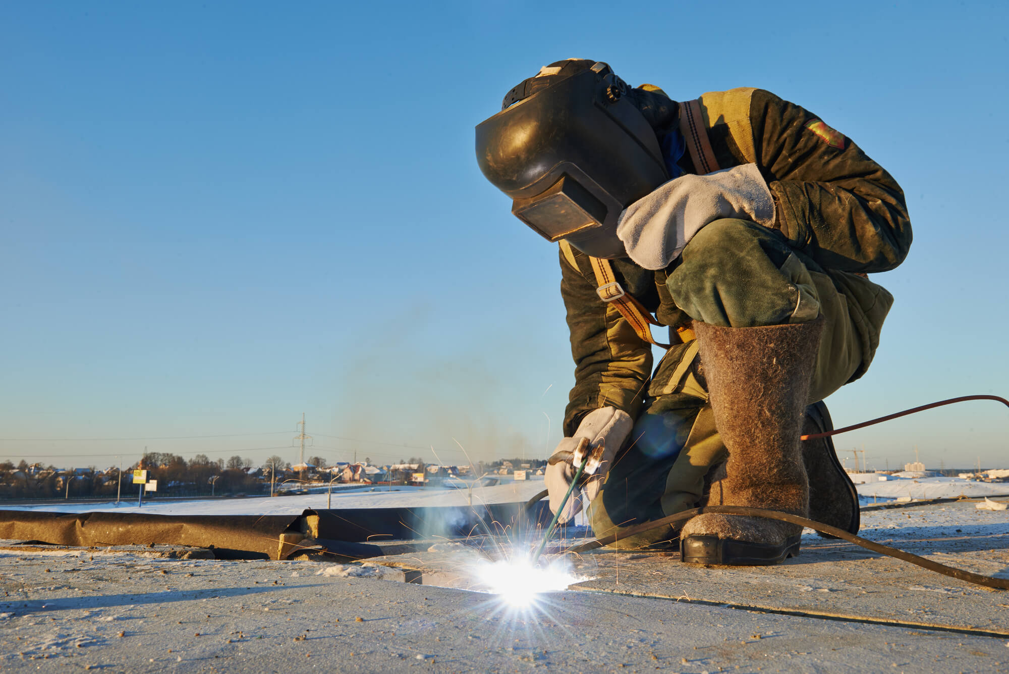 Welder welding